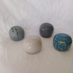 mini salières rondes tournées artisanales