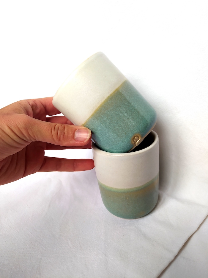 tasse en grès sans anse tourné à la main à st rémy